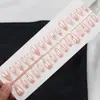 Xiaohongshu Viral Uñas Portátiles Arte de Uñas Rosa Nude Blanqueamiento Espejo Lunares Uñas Sencillas Puntas de Uñas Uñas Postizas Tiras Terminadas