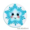 Horquilla de acrílico serie navideña, parche, accesorios para joyería DIY, 1Yc30111