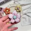 Tela Nueva de Primavera y Verano Accesorios de Flor de Cinco Pétalos Flores Hechas a Mano Diadema para Niños Falda Calcetines Accesorios para Joyería DIY Accesorios