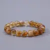 Boting Jewelry 7A Cristal Amarelo Torre Natural Pulseira Cristal Amarelo Alta Transparência Gelo Corpo Puro Pulseira de Cristal Natural Feminina Atacado
