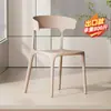 Cadeira de Jantar para Uso Doméstico, Cadeira Chifre Estilo Nórdico, Banqueta de Plástico Minimalista Moderna, Cadeira de Mesa de Jantar, Cadeira de Escritório com Encosto para Lazer, Celebridade da Internet