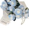Rosa azul hielo única con sensación hidratante artificial, ideal para el Día de San Valentín, decoración del hogar, rosa de Ecuador.