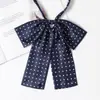Pajarita de Lunares Rosas Estilo JK Japonés Estilo Preppy Traje Marino Borgoña Cuello de Marinero Ropa con Flores Uniforme Accesorios Femeninos Pajarita