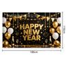 Fundo de Ano Novo 2026 da Amazon Banner Feliz Ano Novo Adereços de Decoração com Arranjo de Balões Pintado à Mão