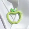 Chaveiro de Fivela de Primavera de Maçã Colorida de Pintura Liga Redonda Corrente de Celular Acessórios Artesanais DIY Acessórios Atacado