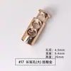 Hebilla de resorte de metal, hebilla de cuerda de doble orificio, hebilla de ajuste, hebilla de aleación redonda, accesorios, hebilla elástica de un solo orificio, hebilla de nariz de cerdo de mina