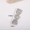Cobre Chapado en Oro de 18 Quilates Zircón Incrustado Popular de Venta Caliente Hebilla Pequeña para Falda Conector Zircón Microincrustado Accesorios Semi-Terminados DIY