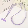 Nuevo Color de Moda Tejido a Mano Cadena Cruzada Unisex Colgante para Teléfono Móvil Colgante de Bolsa Ajustable Cordón