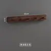 Perchero de Madera Maciza Nórdico para Colgar Abrigos Detrás de la Puerta, Gancho de Pared para Entrada sin Taladro, Una Fila de Ganchos de Madera Largos