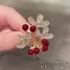 Accesorios de Rama de Coral de Aleación Roja Festiva de Año Nuevo Accesorios Broche de Perla para Boda Decoraciones para Ropa