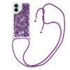 Funda para iPhone 17E con Cuatro Esquinas Anticaídas 18 Pro con Brillo de Estrella de Colores y Soporte de Anillo para Llevar Cruzado con Arena Líquida