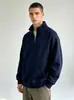Nueva sudadera con cremallera de forro polar casual para hombre de Amazon, jersey para hombre, chaqueta deportiva holgada con cuello alto