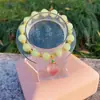 Pulsera de Imitación de Jade Hetian Color Melocotón Diseño de Nicho Femenino Estilo ins Simple Pulsera de Ágata Roja del Sur