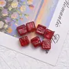 Sensación de pintura al óleo retro material de flor de pan de oro cuenta de vidrio coloreada cuadrada para azúcar accesorios de colgante de collar pulsera DIY en stock envío 48h