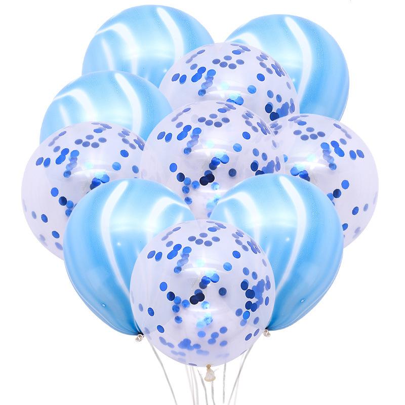 蓝色玛瑙5个+亮片5个