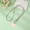 Lanyard Completo de Pedrería para Teléfono Cadena de Diamantes Colgante de Corazón Correa para el Cuello Correa Corta Moda Correa de Muñeca para Teléfono Venta al por Mayor Transfronteriza