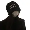 Gorro Cinza Casual Despojado para Mulheres, Estilo Japonês para Outono e Inverno, Chapéu Versátil que Faz o Rosto Parecer Menor, Adequado para Circunferência Craniana Grande