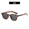 Óculos de Sol Novos 2024 com Armação Tartaruga Feminino Retro Ins High-end Personalizado Protetor Solar Óculos de Sol Anti-UV