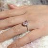 Joyería de Oro Longlong 2024 Nuevo Anillo de Plata S925 Diamante de Alto Carbono Diamante Rosa 7*9mm para Mujer Modelo Más Vendido Ins Europeo y Americano