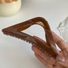 Presilha de Garra Triangular Grande Cor de Gelatina Presilha Tubarão Acessório de Cabelo para Cabelos Grossos Grampo de Cabelo Acrílico para a Parte de Trás da Cabeça