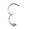 Anillo de nariz de titanio G23 incrustado con circonita Aobao anillo cerrado cuerpo de aleación de titanio joyería para piercing corporal anillo cerrado anillo de cierre