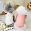 Ropa para Perros y Mascotas para Cachorros Pequeños, Teddy, Bichón, Schnauzer, Pomerania, Gato, Talla 24, Chaleco de Algodón con Mangas Volantes en Forma de Corazón