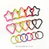 Pintura Horneada Resistente al Color Color Macarrón Corazón Estrella Cierre de Primavera Llavero DIY Dopamina Perler Beads Colgante Percha