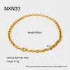 Colgante de Cadena de Acero Inoxidable con Forma de O Transfronterizo Cadena Sencilla Chapado en Oro de 18K Impermeable Collar Pulsera Accesorios de Joyería DIY de Nicho