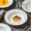 Platos de Cerámica con Bordes Roscados, Platos de Cena Estilo Occidental, Vajilla para el Hogar, Platos de Sombrero de Paja, Platos para Verduras, Platos Hondos, Juegos de Platos Hondos, Disponibles para Venta al por Mayor
