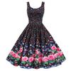 9515# Foto real en el lugar Amazon sexy cuello redondo tirantes temperamento retro francés cintura delgada falda grande