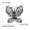 Broche de mariposa hueco con diamantes de imitación de aleación retro con personalidad europea y americana, broche de joyería de ramillete para vestido de dama de temperamento de alta gama