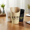 Vasos Desechables para Waffles de Huevo al Por Mayor, Vasos de Papel Kraft con Boca Inclinada, Vasos para Papas Fritas, Cajas de Empaque para Horneado, Vasos para Helado, Vasos de Papel Cilíndricos