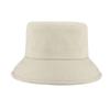 Procesamiento y Personalización de Sombrero de Pescador Grueso de Color Puro para Mujer Otoño e Invierno Algodón Puro Viaje al Aire Libre Sombrero Redondo Parasol Sombrero de Cubo