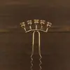 Accesorios de joyería antigua cobre fundido tamaño pequeño soporte para flores en forma de torre fila horquilla horquilla 29 * 12 MM diámetro interior 4 MM