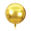 Balão de Alumínio Metalizado Redondo Colorido Prata Dourado para Festa de Aniversário KTV Balão 4D Disco 22 Polegadas