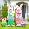 Popular Cartel Personalizado de Pascua para Jardín con Estacas, Conejo y Huevo Temáticos de Pascua Decoración Exterior para Césped