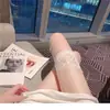 Traje Sexy Puro Deseo Borde Negro Rojo Tubo Largo Moderno Celebridad de Internet Jk Tubo Alto Medias de Encaje Hasta la Rodilla Mujer Ins