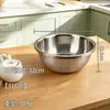 Bacia para lavar vegetais espessa de aço inoxidável 316, escorredor, bacia funda para sopa, bacia para bater ovos, bacia de cozinha multiuso