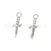 Colgante Anillo de Correr de Titanio F136 Espada Copo de Nieve Rombo con Diamantes Colgante Cuerpo de Titanio G23 Joyería para Piercings Accesorios de Pendientes