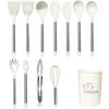 Set de 23 piezas de espátula y cuchara de silicona transfronteriza antiadherente especial de silicona espátula de silicona de grado alimenticio juego de utensilios de cocina al por mayor