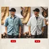 Camisa de Lino Nueva de Verano para Hombre de Manga Corta Estilo Nuevo 2025 Holgada de Alta Gama Casual Chaqueta Delgada de Moda