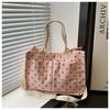 Bolsa Casual com Estampa de Coração para Mulheres 2025 Verão Nova Leve Grande Capacidade Bolsa Tote Ombro Único Transversal Bolsa de Mão
