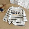 Blusa Térmica Base para Meninas Nova Moda Outono e Inverno Design de Urso Camiseta de Manga Longa para Crianças