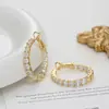 Pendientes de Aro de Circonita Exquisitos y Lujosos 2026 Nuevo Estilo Popular Pendientes Elegantes Versátiles de Gama Alta Joyería de Aro para Mujer