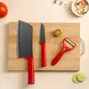 Cuchillo de Cocina Antióxido Recubierto Cuchillo Doméstico para Frutas Acero Inoxidable Rallador de Melón Juego de Cuchillos de Cocina Pelador Cortador Cortador de Carne