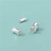 Plata de Ley S925 Plata Lisa Bambú Tubular Cuentas Accesorios Material DIY Hecho a Mano Cuerda de Cuentas Pulsera Collar Material