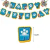 Patrulla Canina Tema de Cumpleaños Bandera de Fiesta de Perros Vaso de Papel Plato de Papel Cuchillo, Tenedor y Cuchara Desechables Máscara Decoración