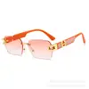 Gafas de Sol de Estilo Celebridad de Internet Sense Ins Sin Marco Recortadas Serie H Más Vendidas Moda Tendencia Gafas de Sol para Viaje