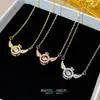 Collar con Colgante de Alas de Ángel Nuevo Estilo Coreano Elegante y Dinámico Accesorios para Mujer, Cadena para Clavícula Exquisita Estilo Lujo Ligero de Gama Alta