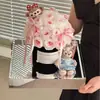 [En Stock] Nuevo Producto Cubo de Abrazo con Lazo Mediano Caja de Regalo con Flores Preservadas